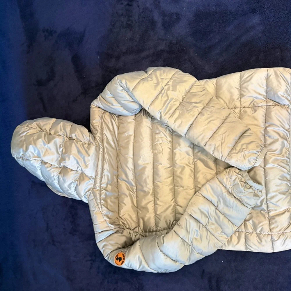 SAVE THE DUCK Silver Kids Puffer Jacket